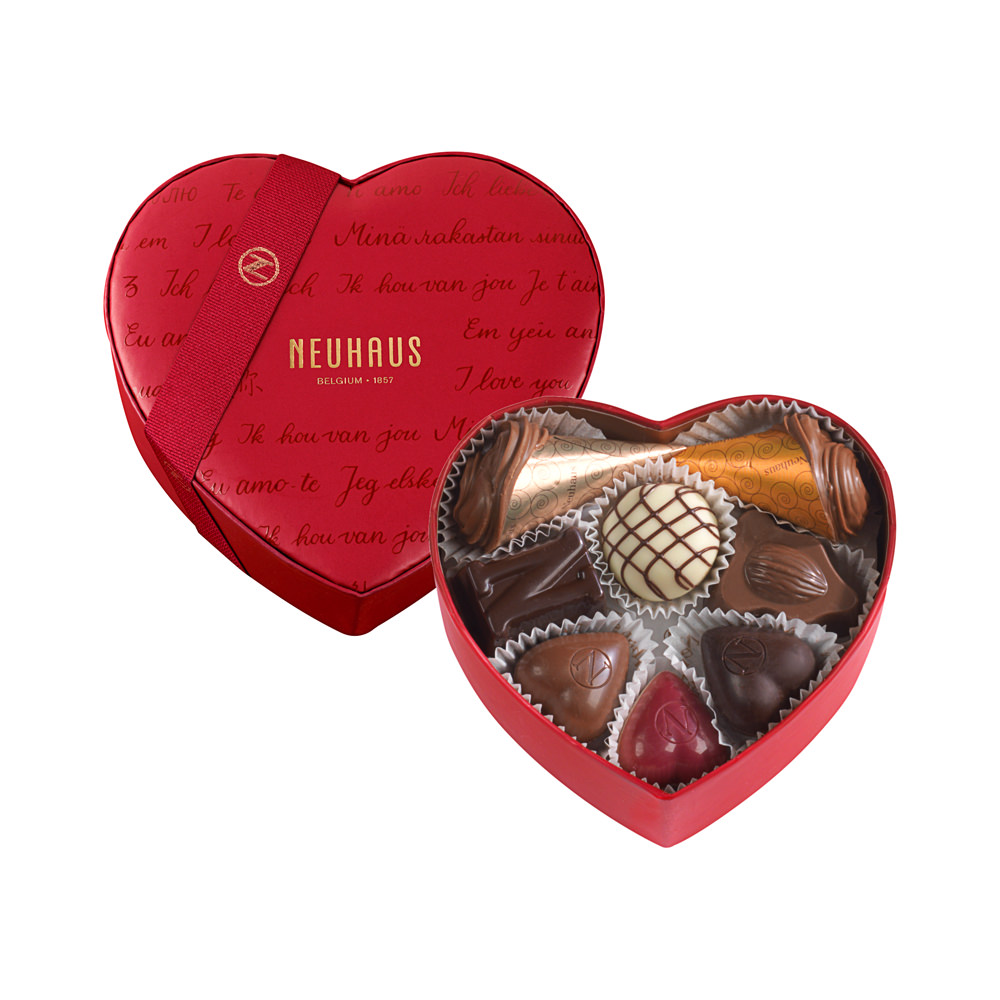 Confezione piccola di cioccolatini a forma di cuore - Neuhaus Maitre  Chocolatier