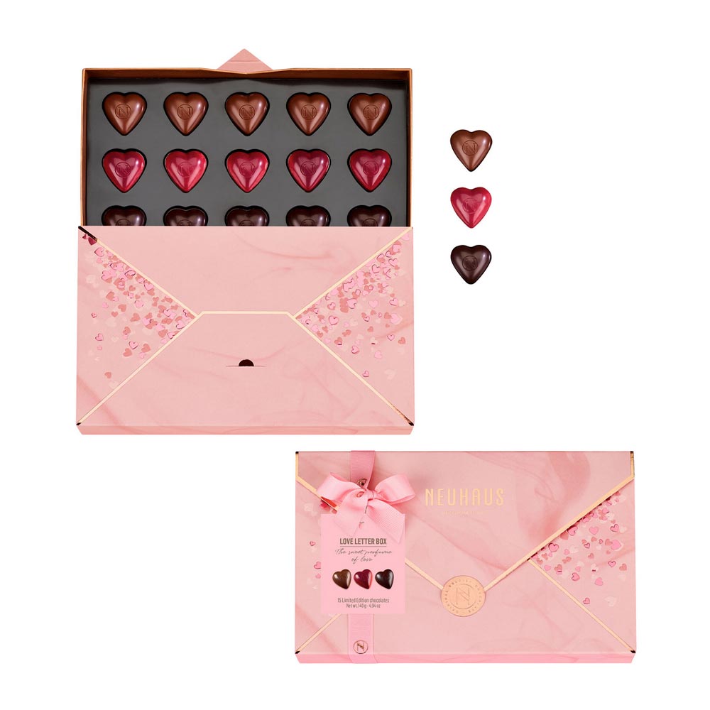 Lettera d'amore, confezione regalo San Valentino a forma di lettera -  Neuhaus Maitre Chocolatier